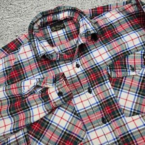 The Vermont Flannel Co Mens Plaid Button Up Shirt Size M Cotton Outdoors